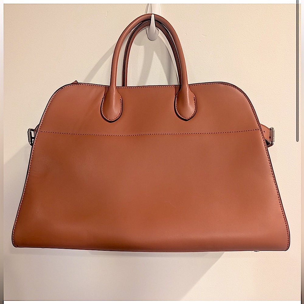 Classic Structured Women's Tote Bag in Cognac